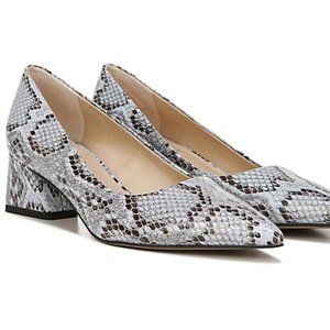 Franco Sarto Romi Pumps Beige Snake Embossed  NEW